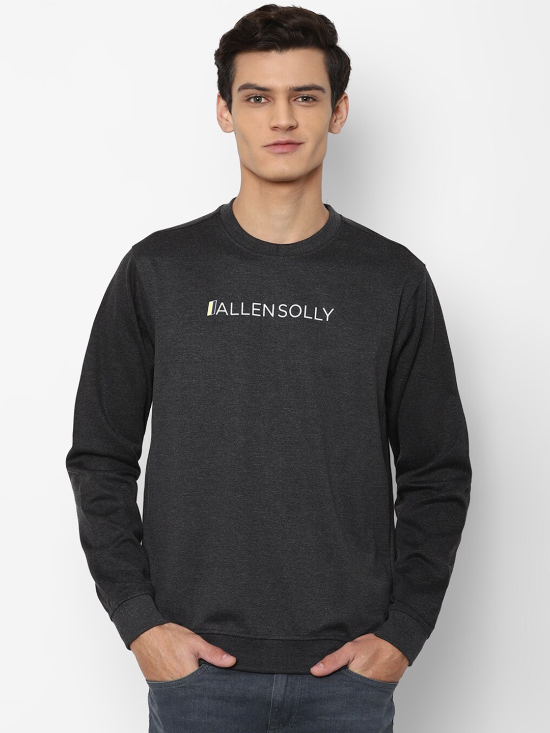 

Allen Solly Men Grey Sweatshirt