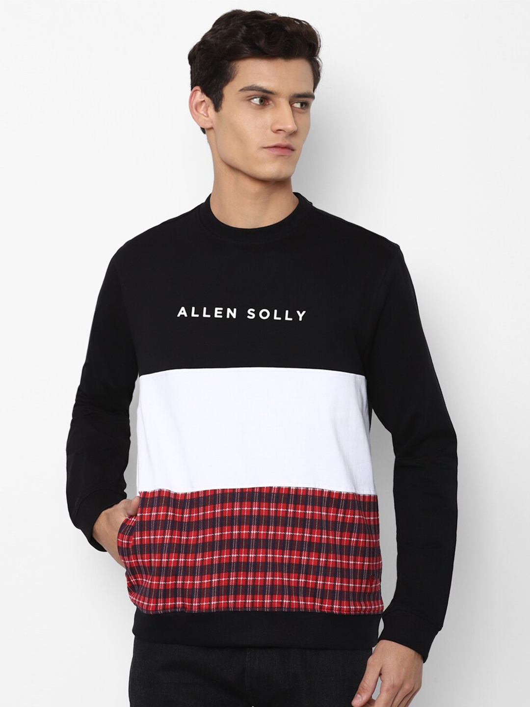 

Allen Solly Men Black Printed Sweatshirt