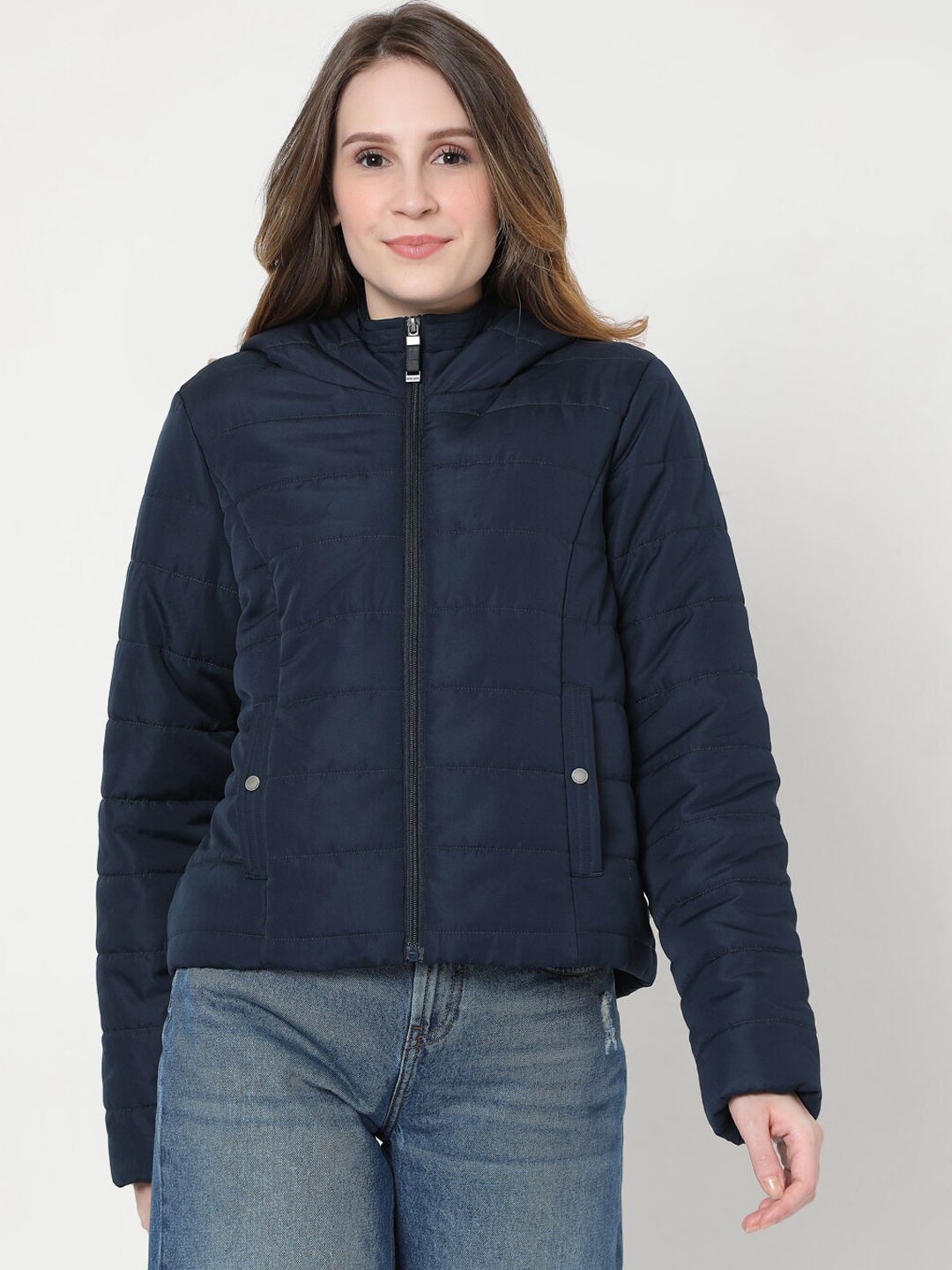 

Vero Moda Women Navy Blue Padded Jacket