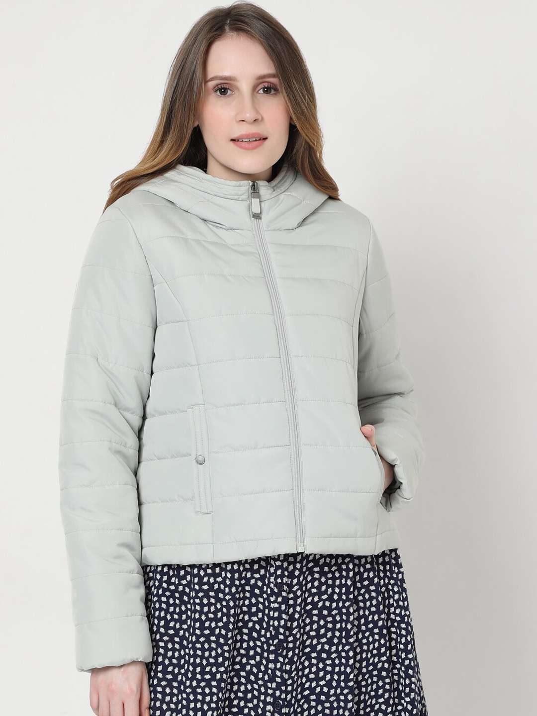 

Vero Moda Women Grey Solid Puffer Jacket