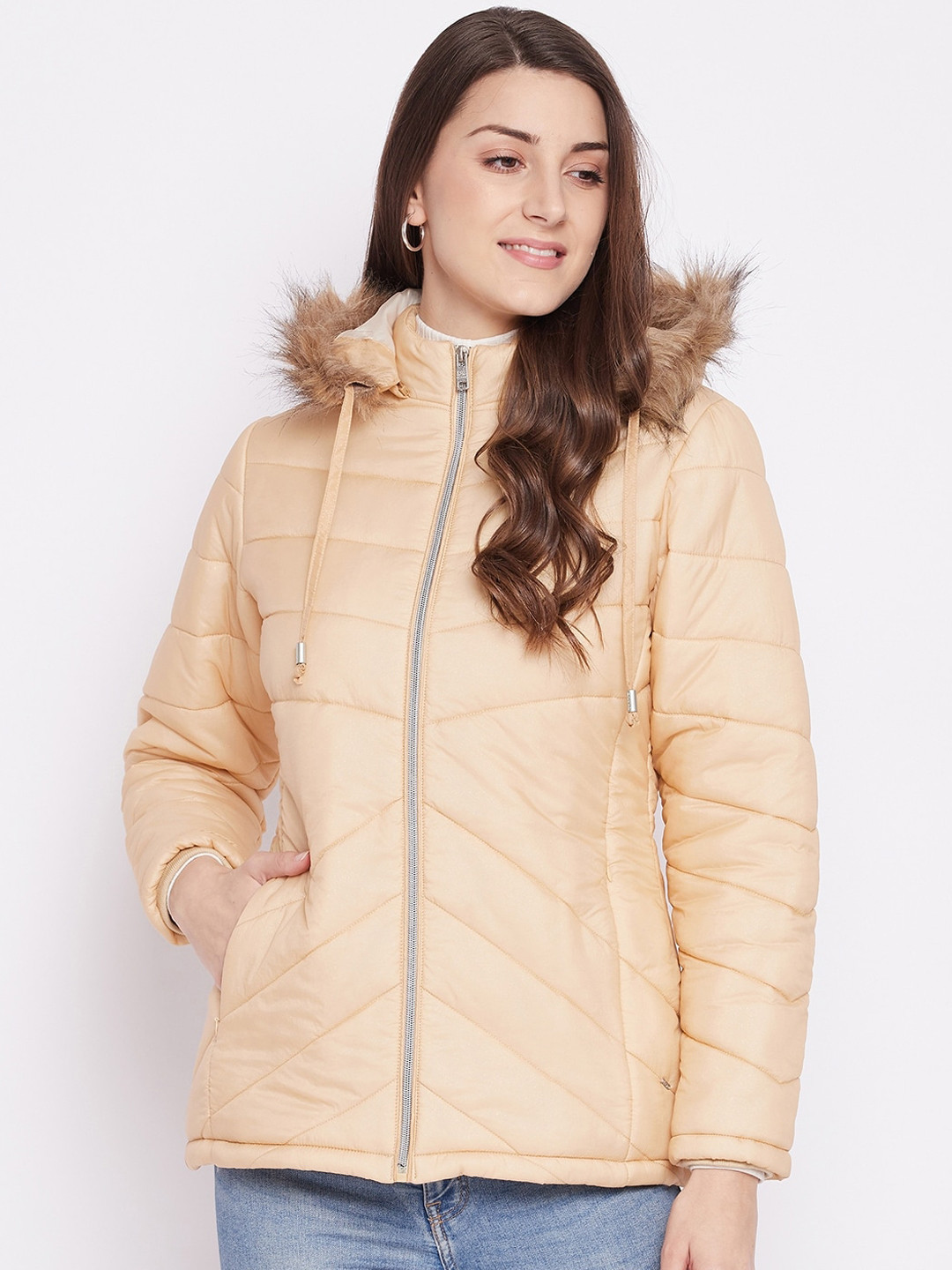 

Okane Women Beige Lightweight Parka Jacket