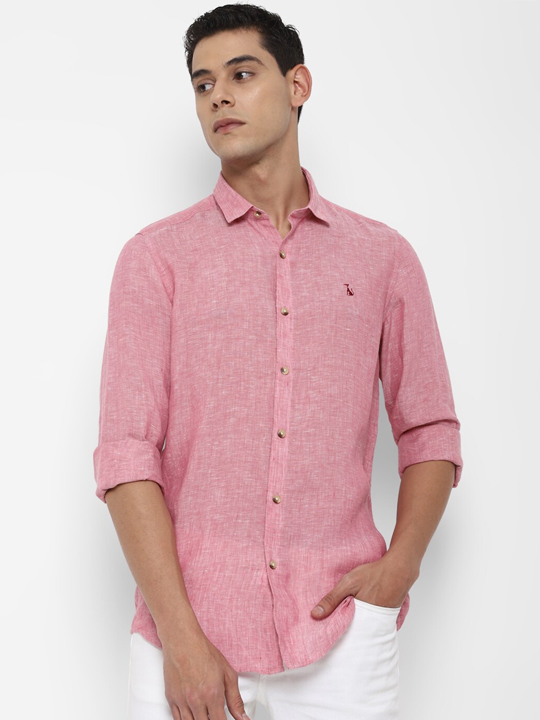 

SIMON CARTER LONDON Men Pink Slim Fit Casual Shirt