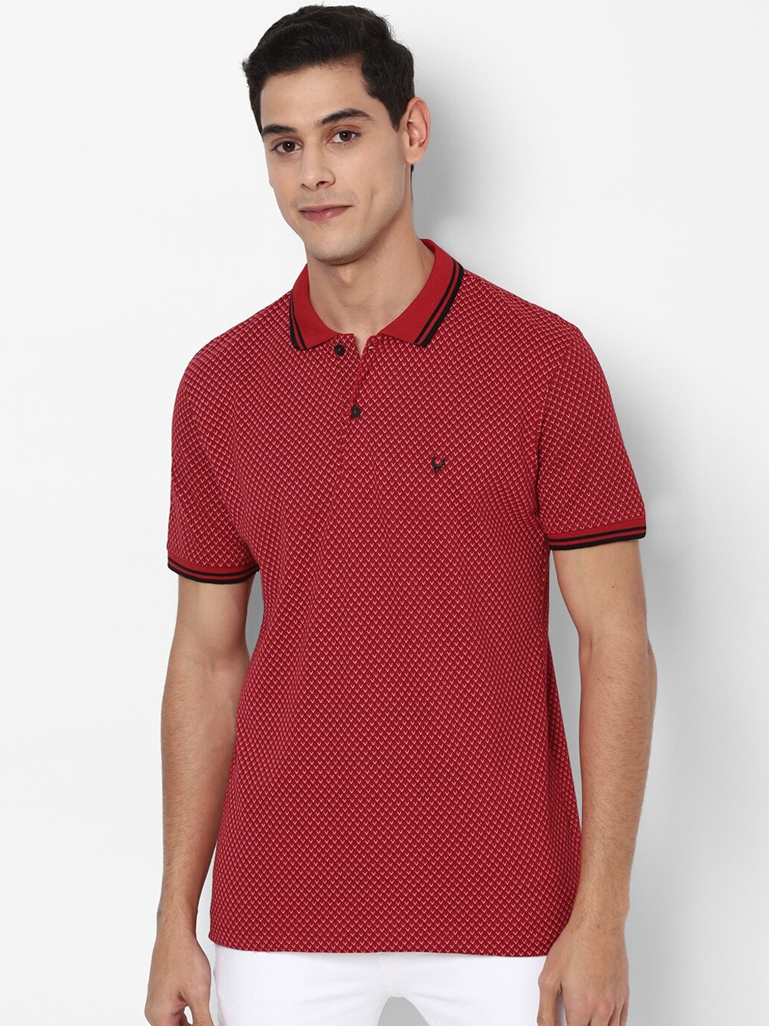 

Allen Solly Men Maroon Polo Collar T-shirt