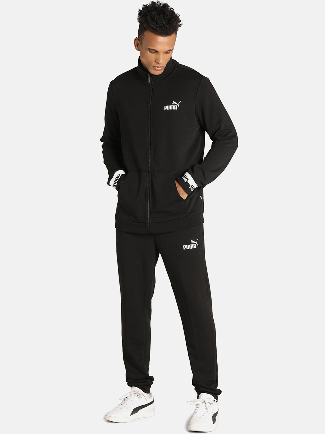 

Puma Men Black Solid Amplified Tracksuits