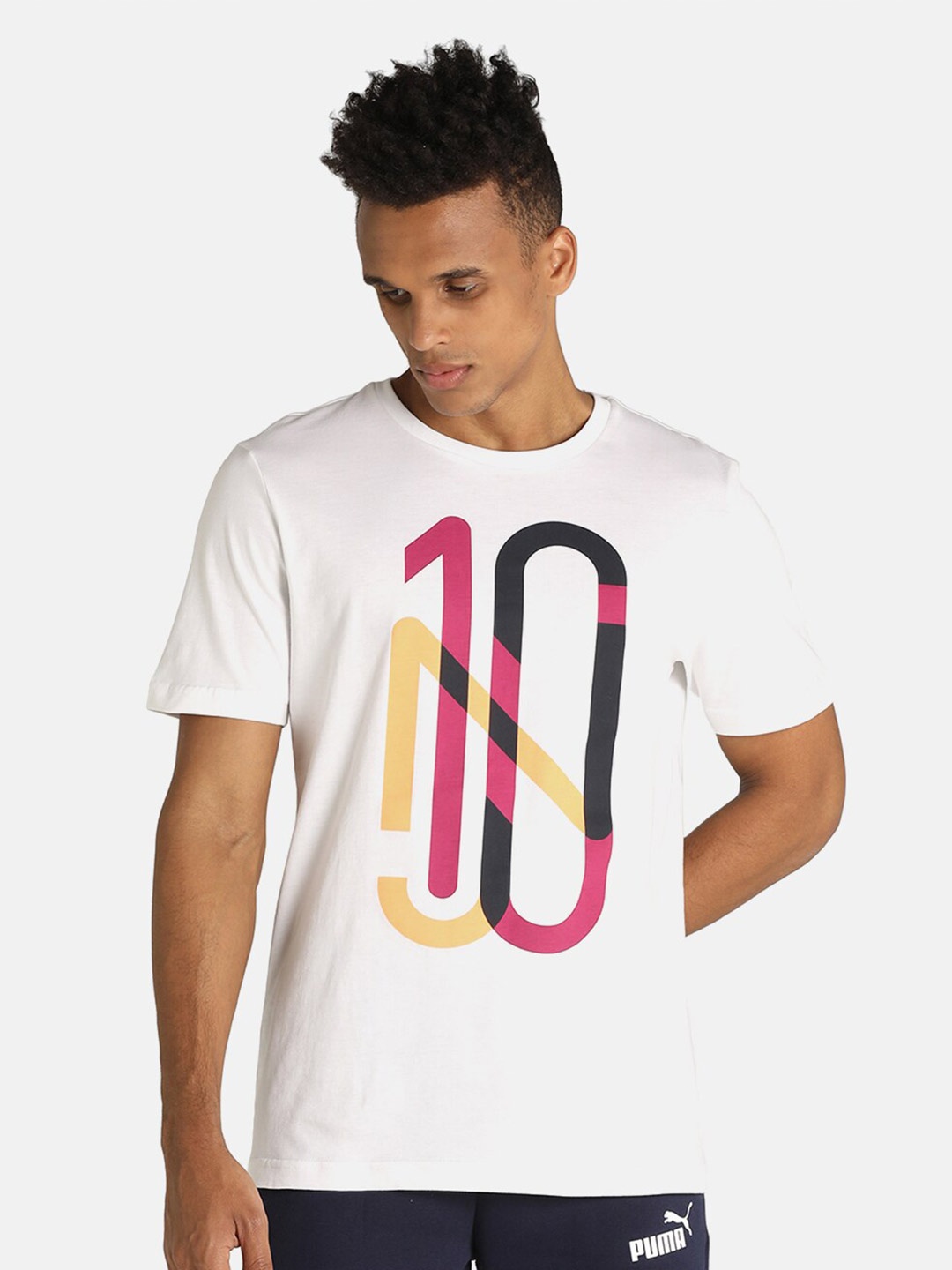 

Puma Men Regular Fit Typography Printed Cotton T-shirt, White