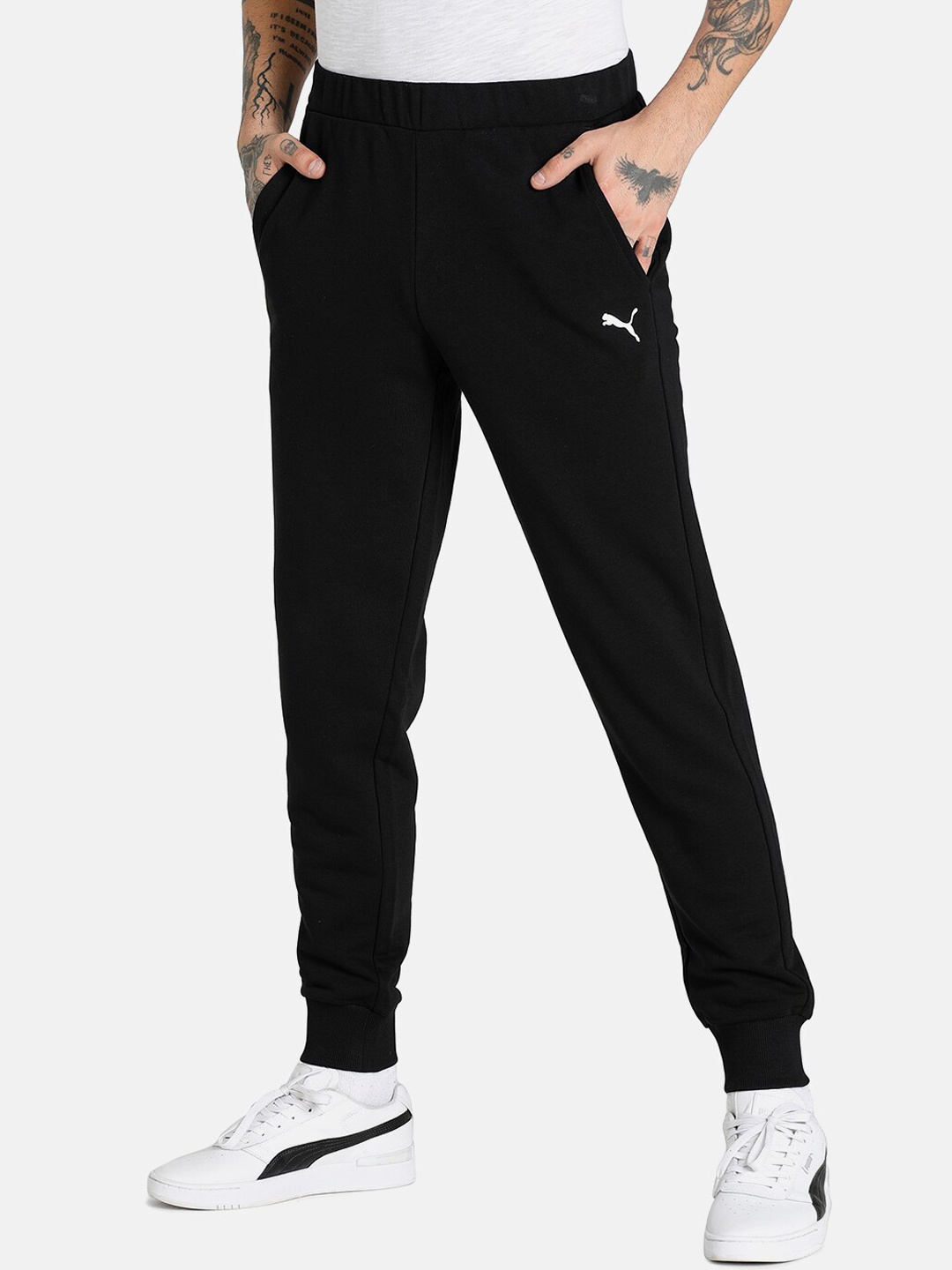 

Puma Men Black Regular Fit Essential Sweat Joggers