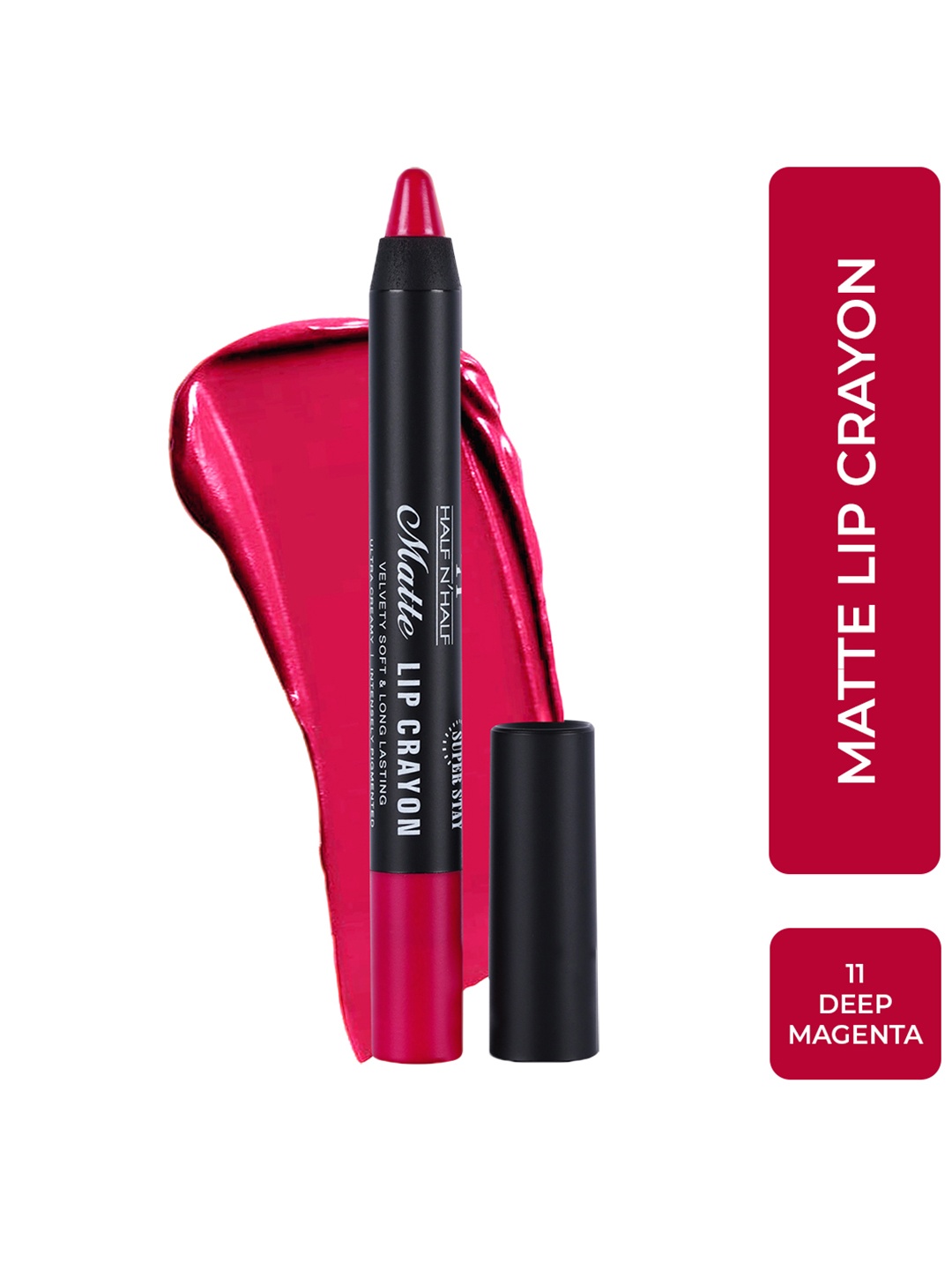 

Half N Half Matte Lip Crayon - Deep Magenta