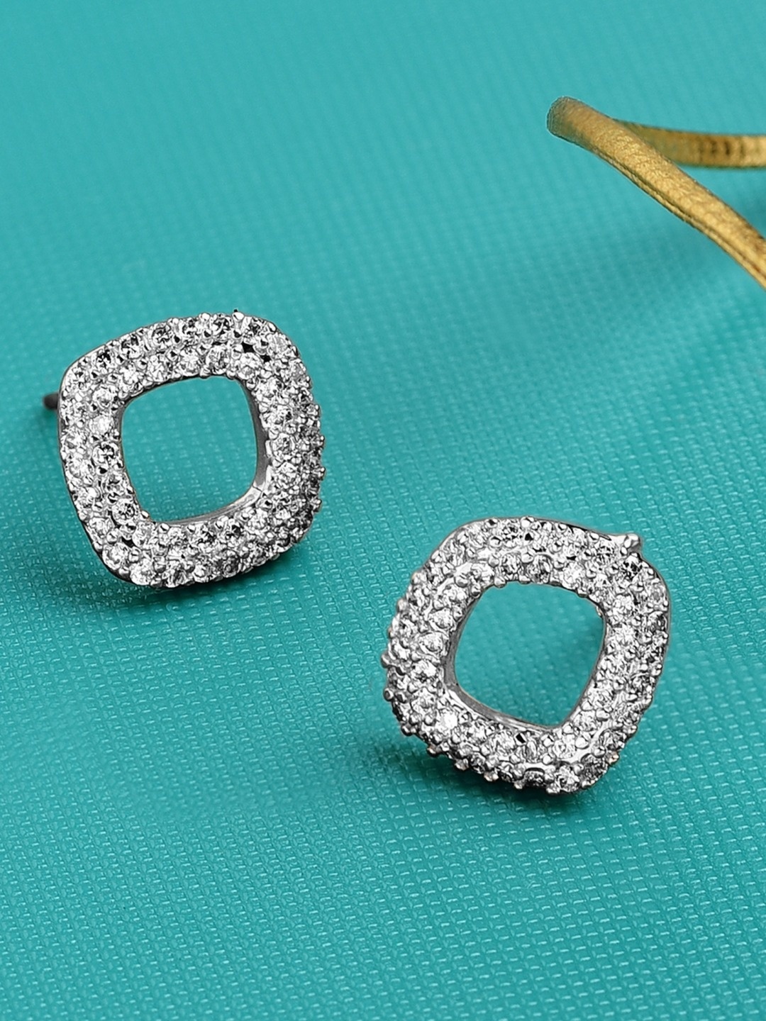 

AMI Silver-Toned Contemporary Studs