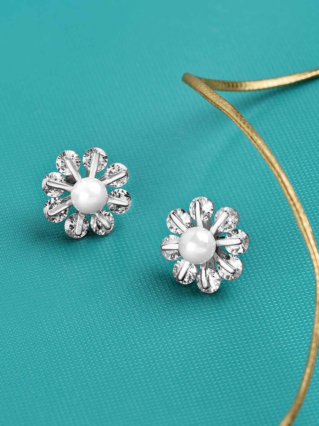

AMI Silver-Toned Contemporary Studs