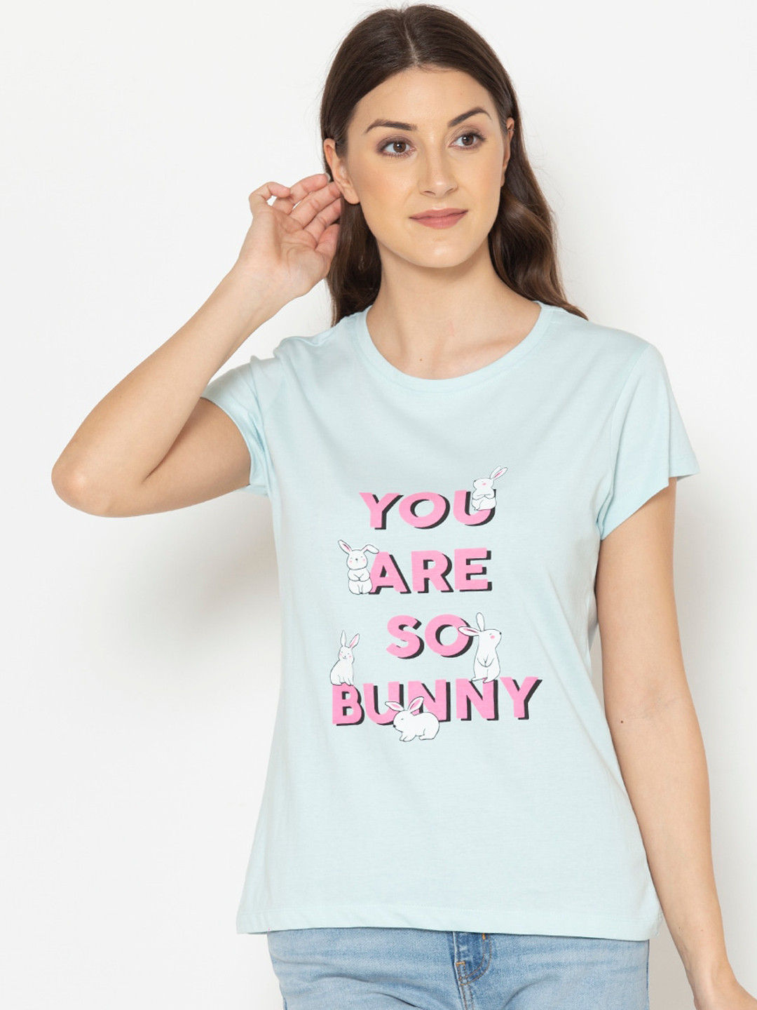 

Lounge Dreams Woman Light Blue Pure Cotton T-Shirt