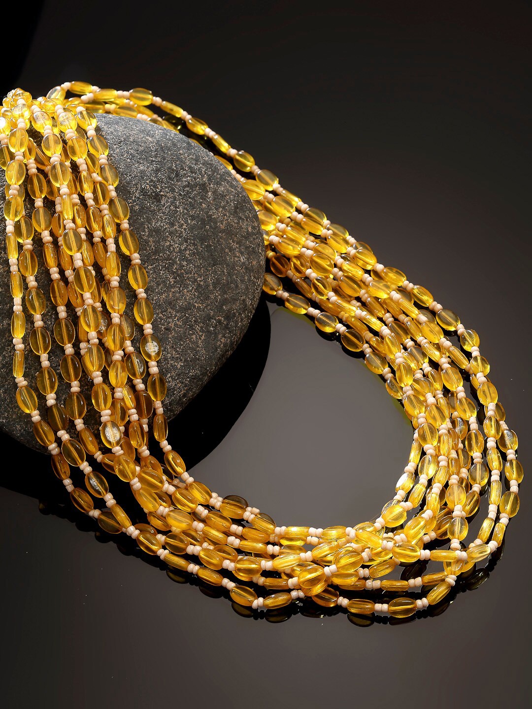 

DUGRISTYLE Gold-Toned & Yellow Copper Gold-Plated Layered Necklace
