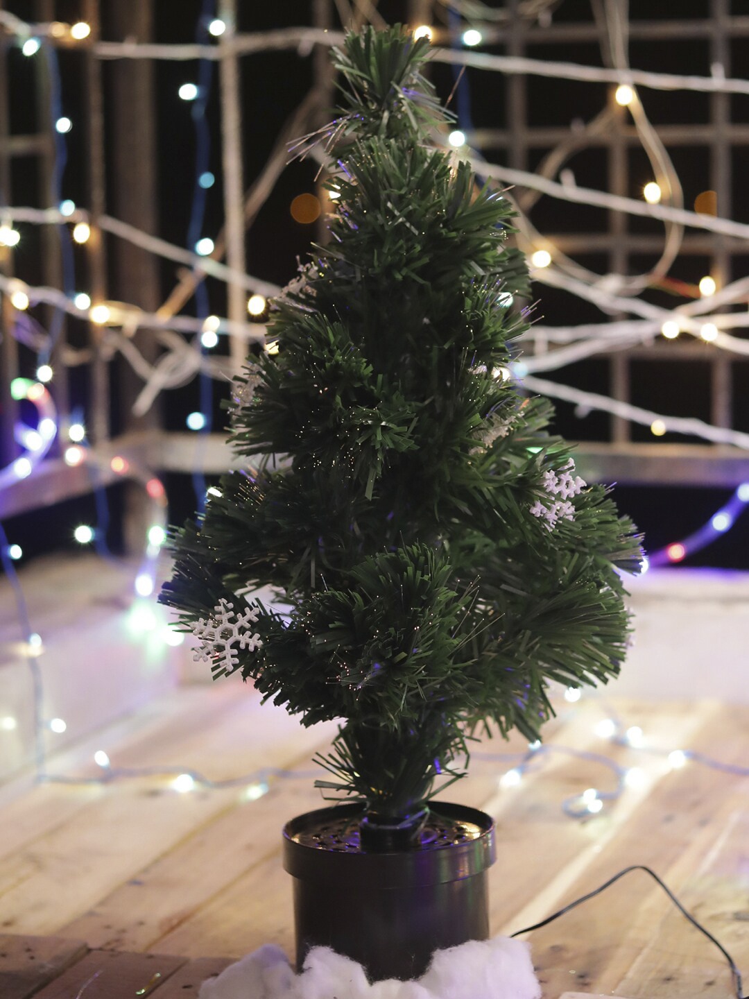 TAYHAA Green Beautiful Revolving Decorative Christmas Tree