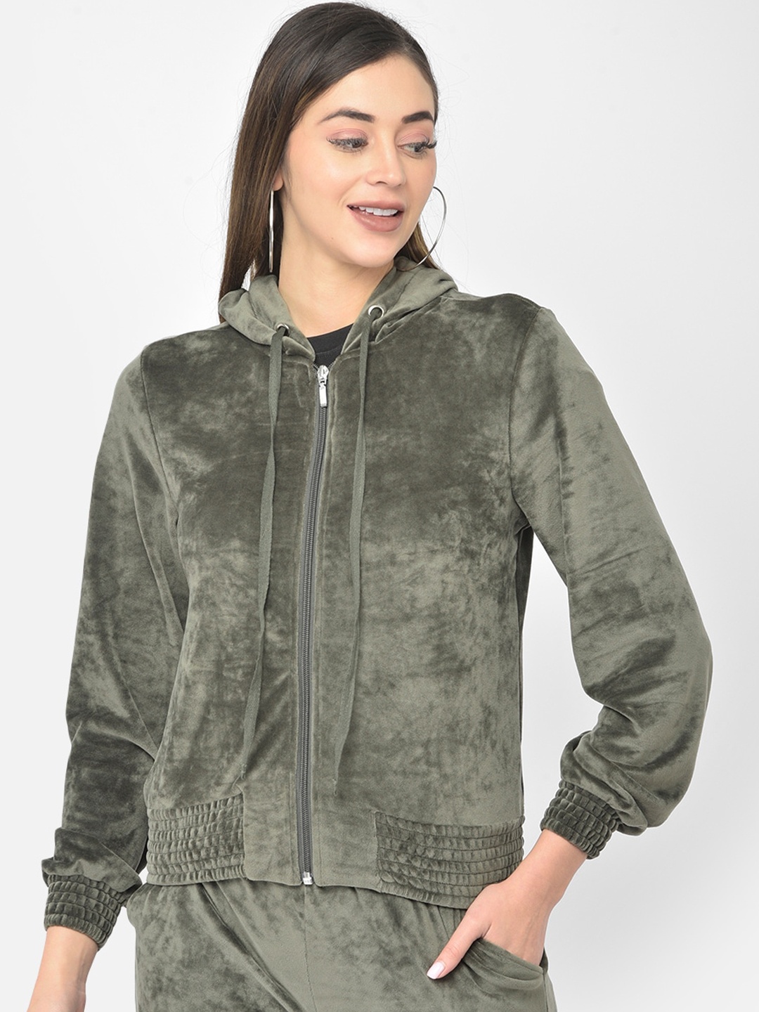 

Latin Quarters Women Green Camouflage Longline Tailored Jacket