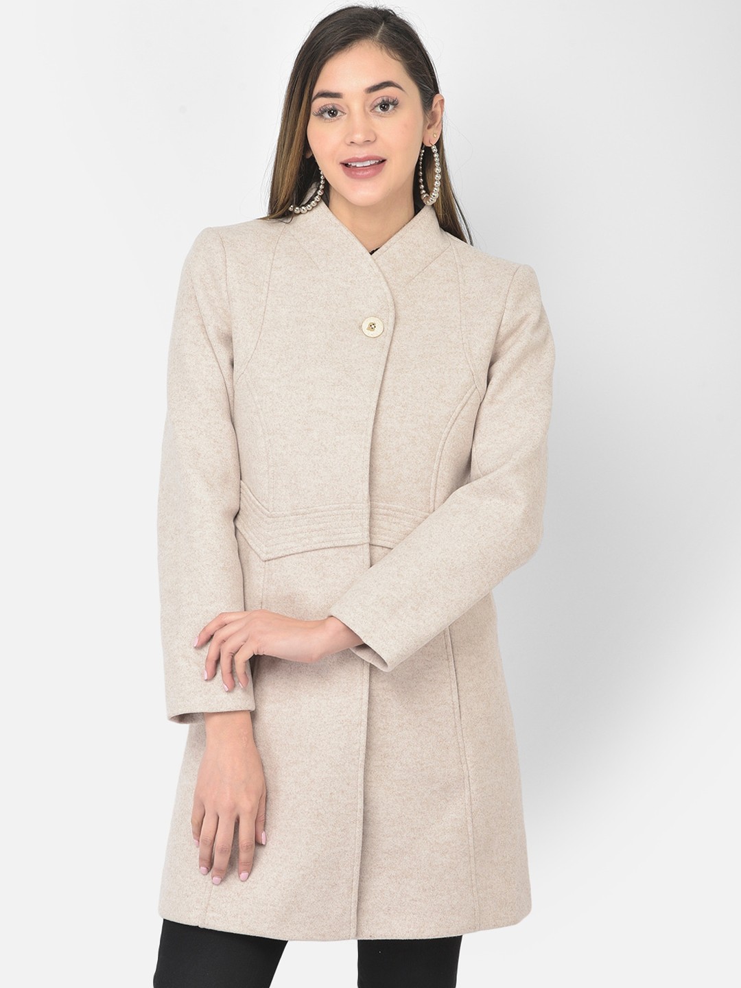 

Latin Quarters Women Beige Overcoat