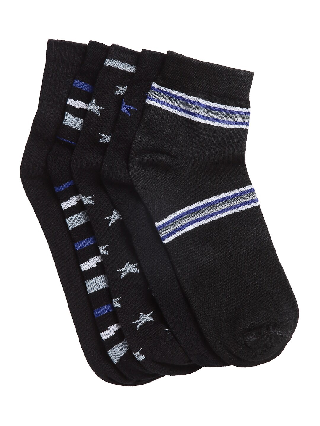 

Texlon Men Pack Of 5 Assorted Above Ankle-Length Socks