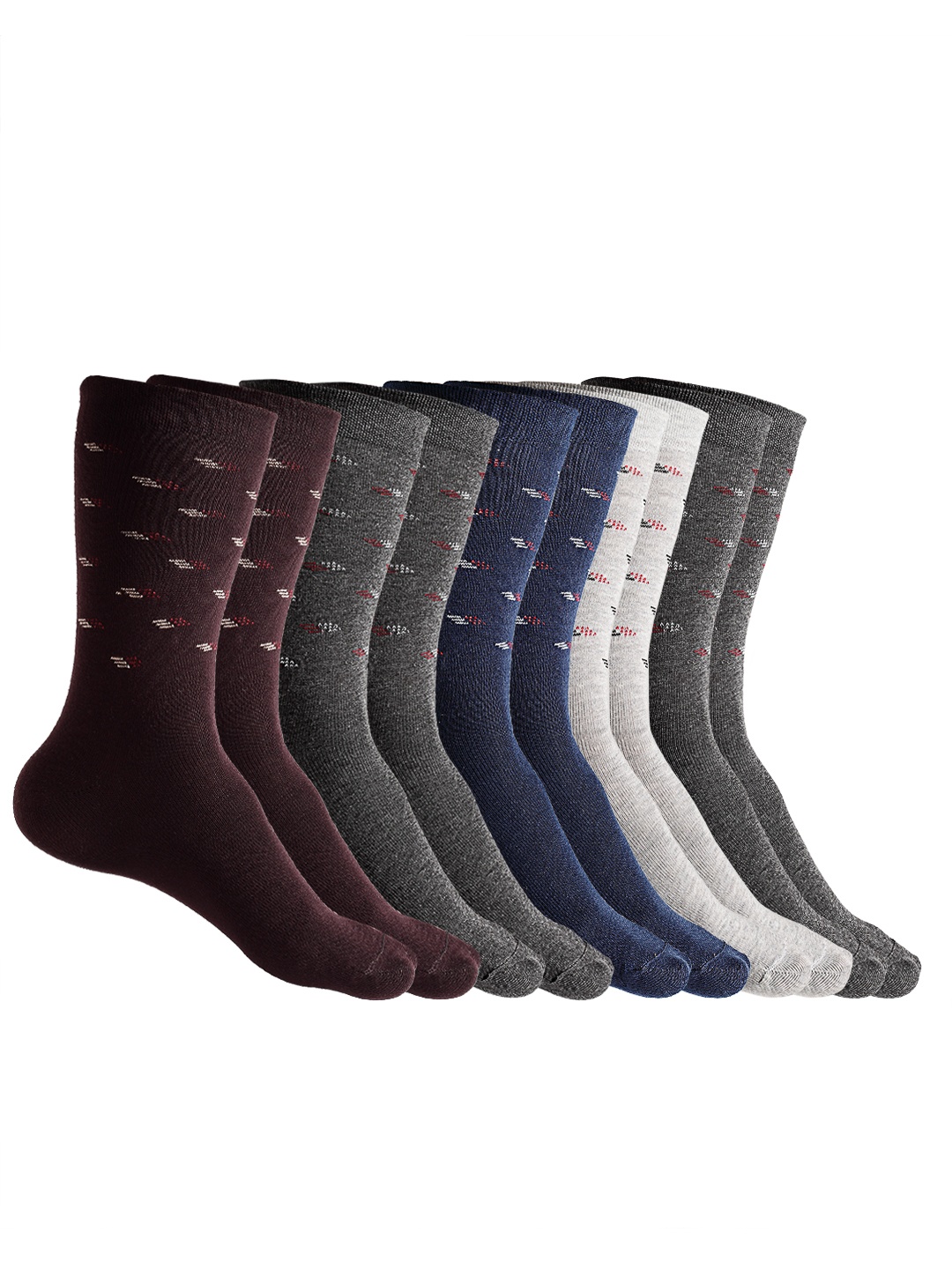 Texlon Men Pack Of 5 Assorted Above Ankle-Length Socks