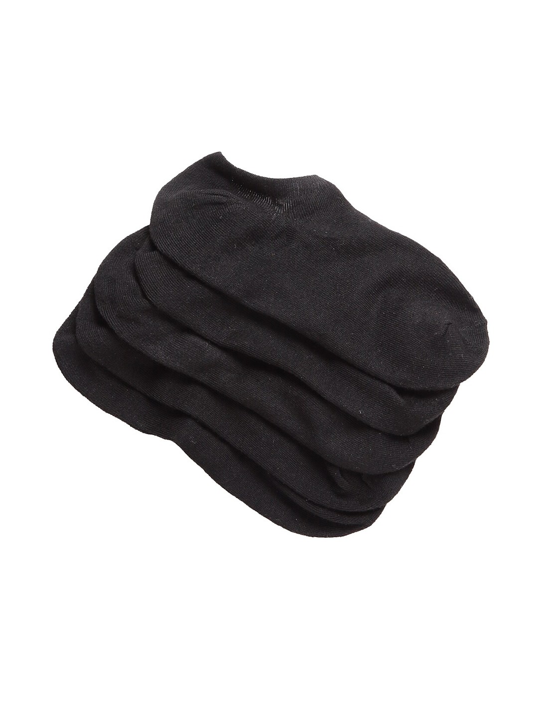 

Texlon Men Pack Of 5 Black Shoe-Liner Socks