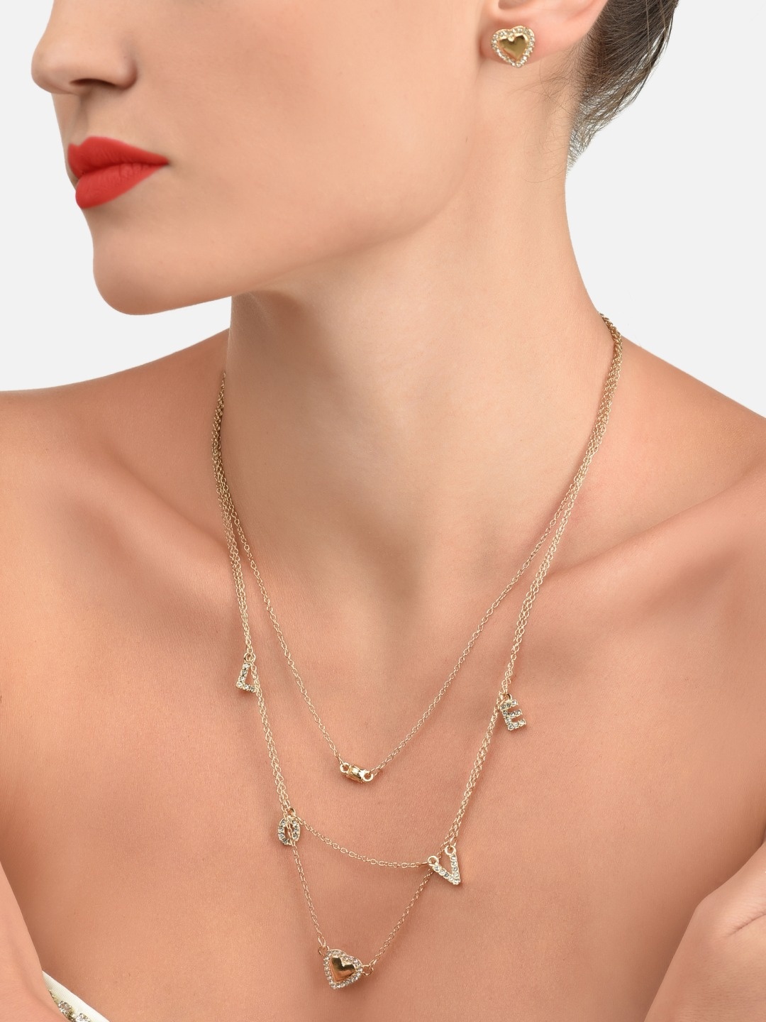 

AMI Gold-Toned Gold-Plated Layered Chain