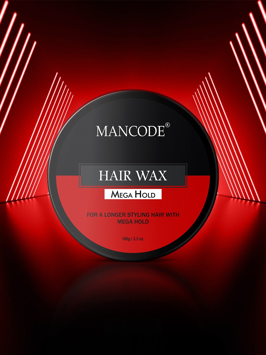 

MANCODE Men Mega Hold Styling Hair Wax 100g, Black