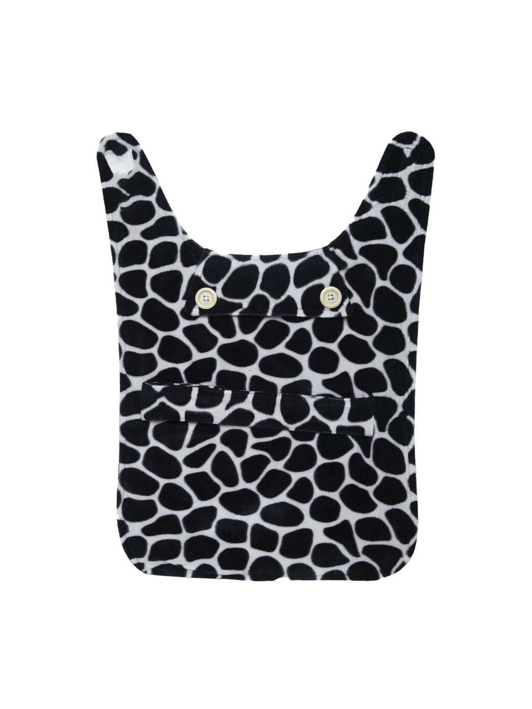 

Lulala Black & White Leopard Printed Velvet Dog Jacket