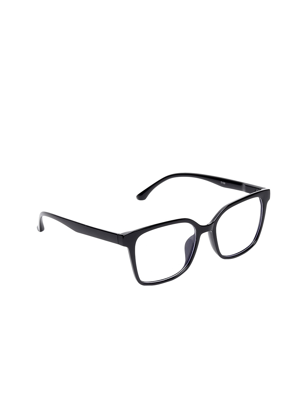 

CRIBA Unisex Clear Lens & Black Rectangle Sunglasses with UV Protected Lens BC_285