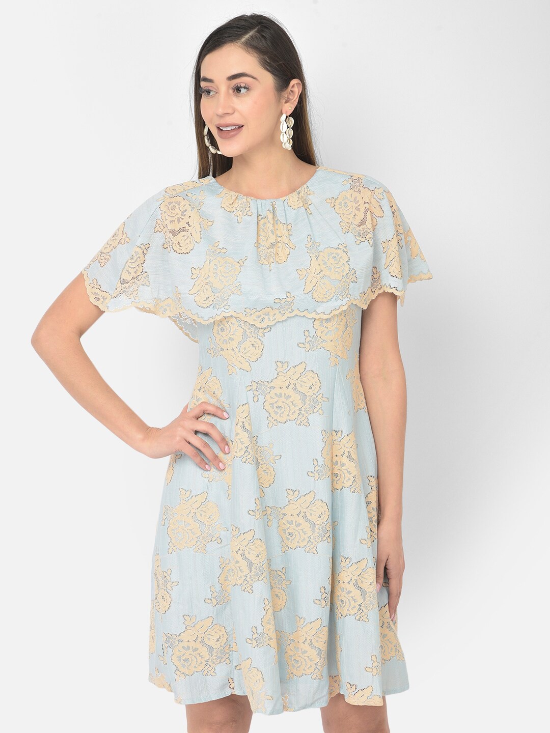

Latin Quarters Navy Blue Lace Dress