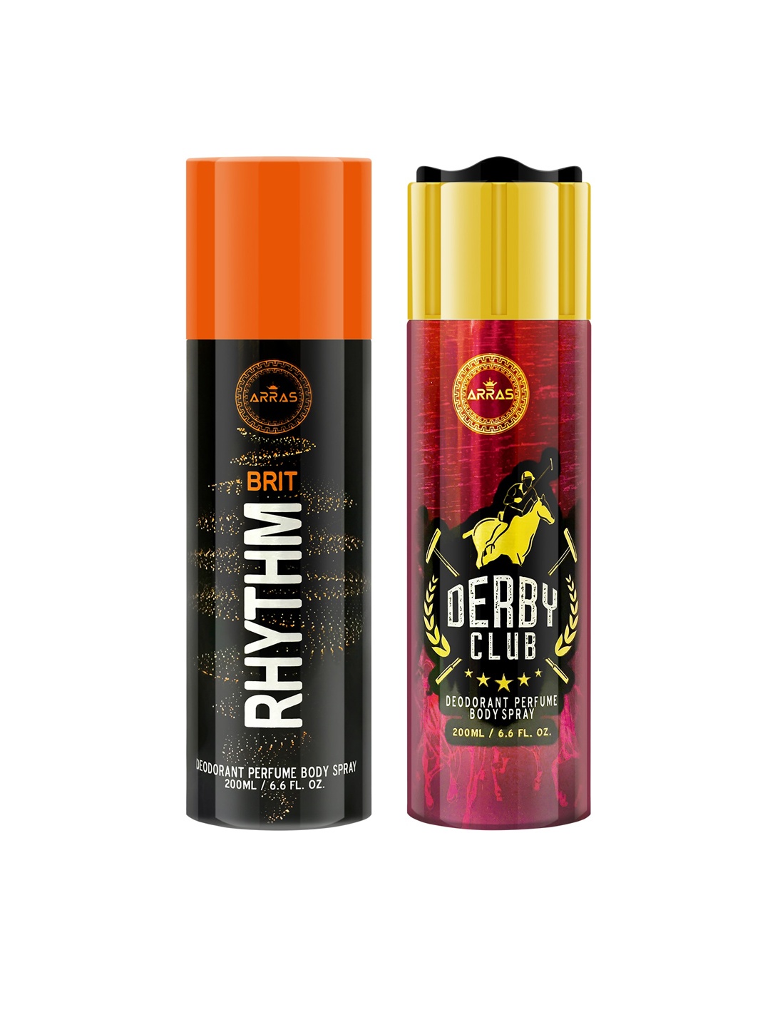 

Arras Set Of 2 Brit Rhythm & Derby Club Deodorant Body Spray, Black