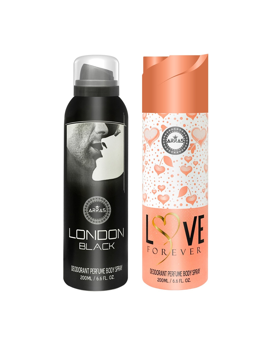 

Arras Black Set of 2 London Black & Love Forever Deodorant Body - 400ml