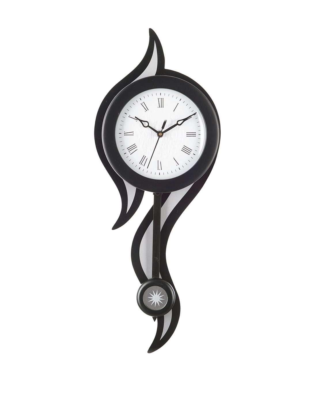 

eCraftIndia White Dial 57.1 cm x 21.6 cm Analogue Pendulum Wall Clock