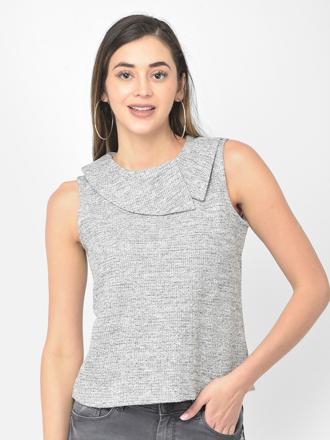 

Latin Quarters Grey Sleeveless Top