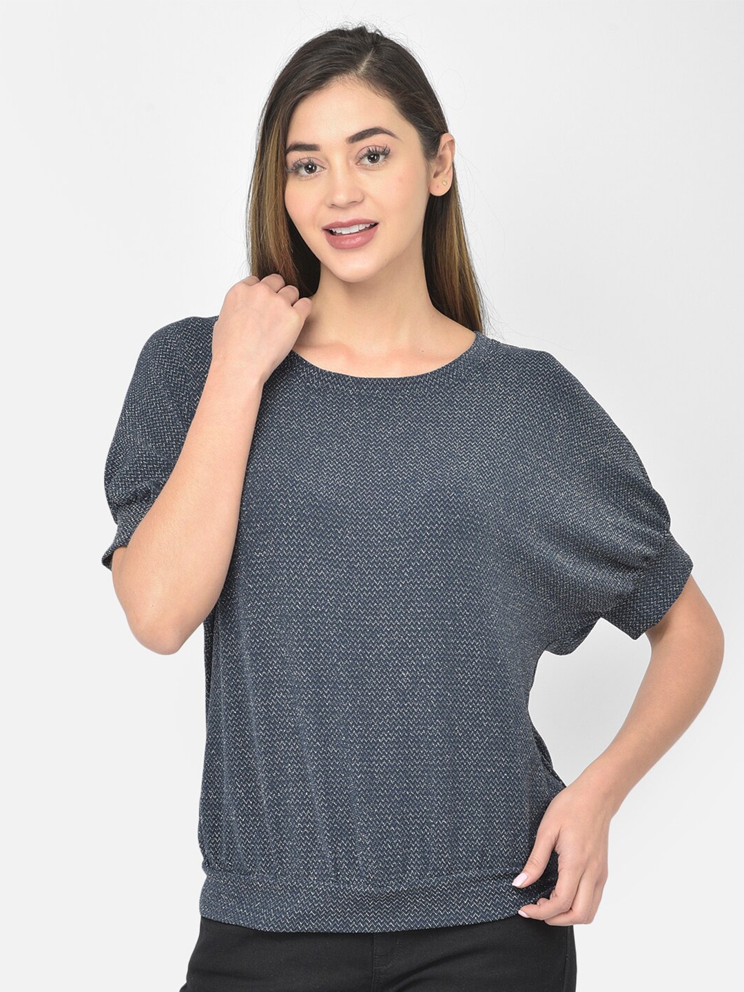

Latin Quarters Blue Puff Sleeves Top