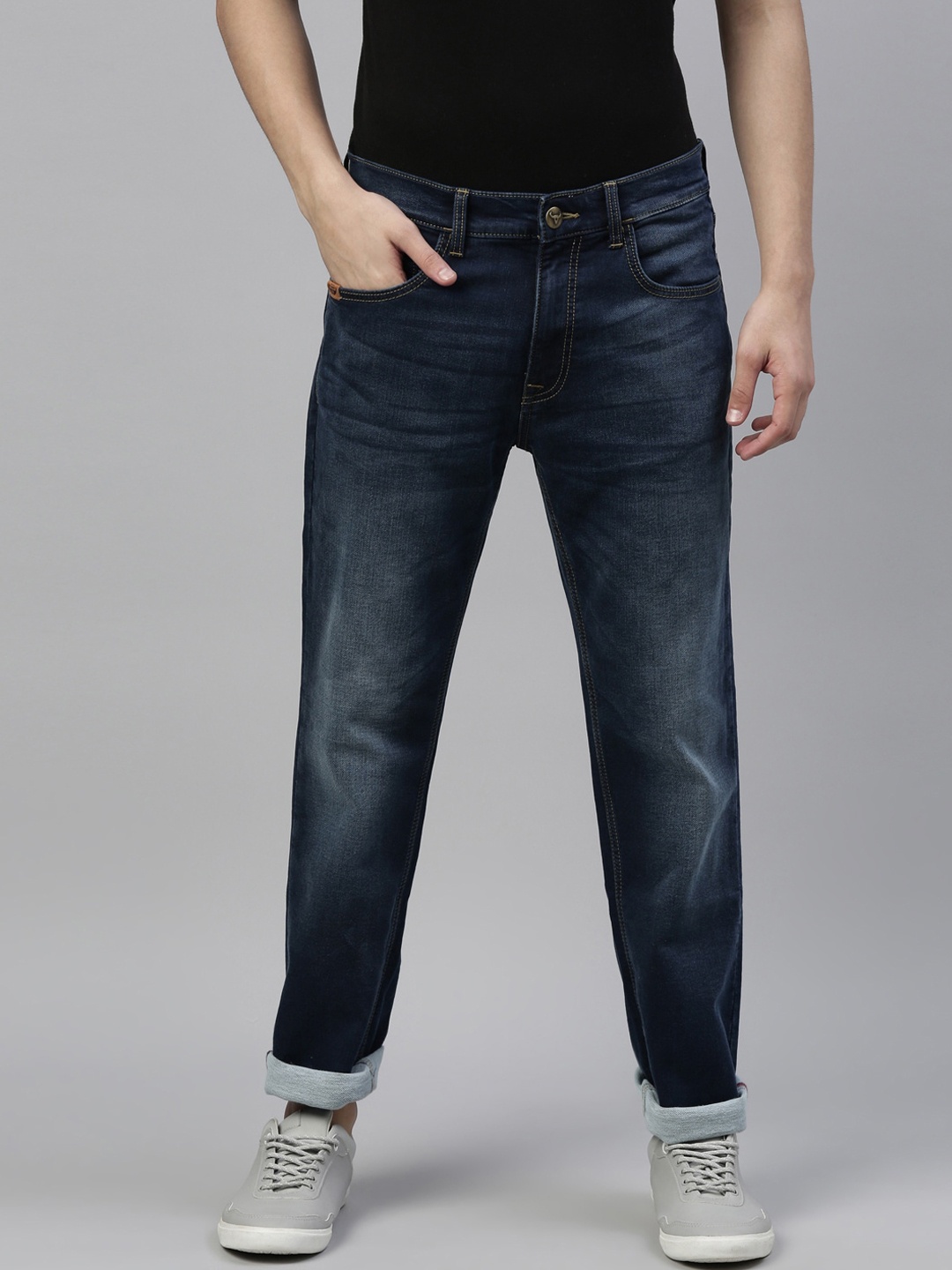 

American Bull Men Blue Light Fade Stretchable Jeans