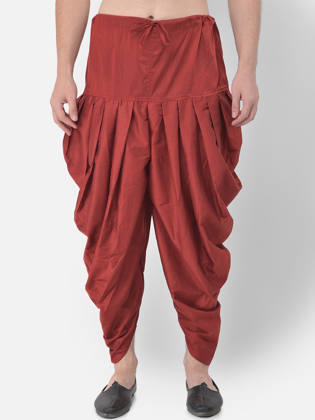 

TABARD Men Maroon Solid Pure Cotton Loose Fit Patiala