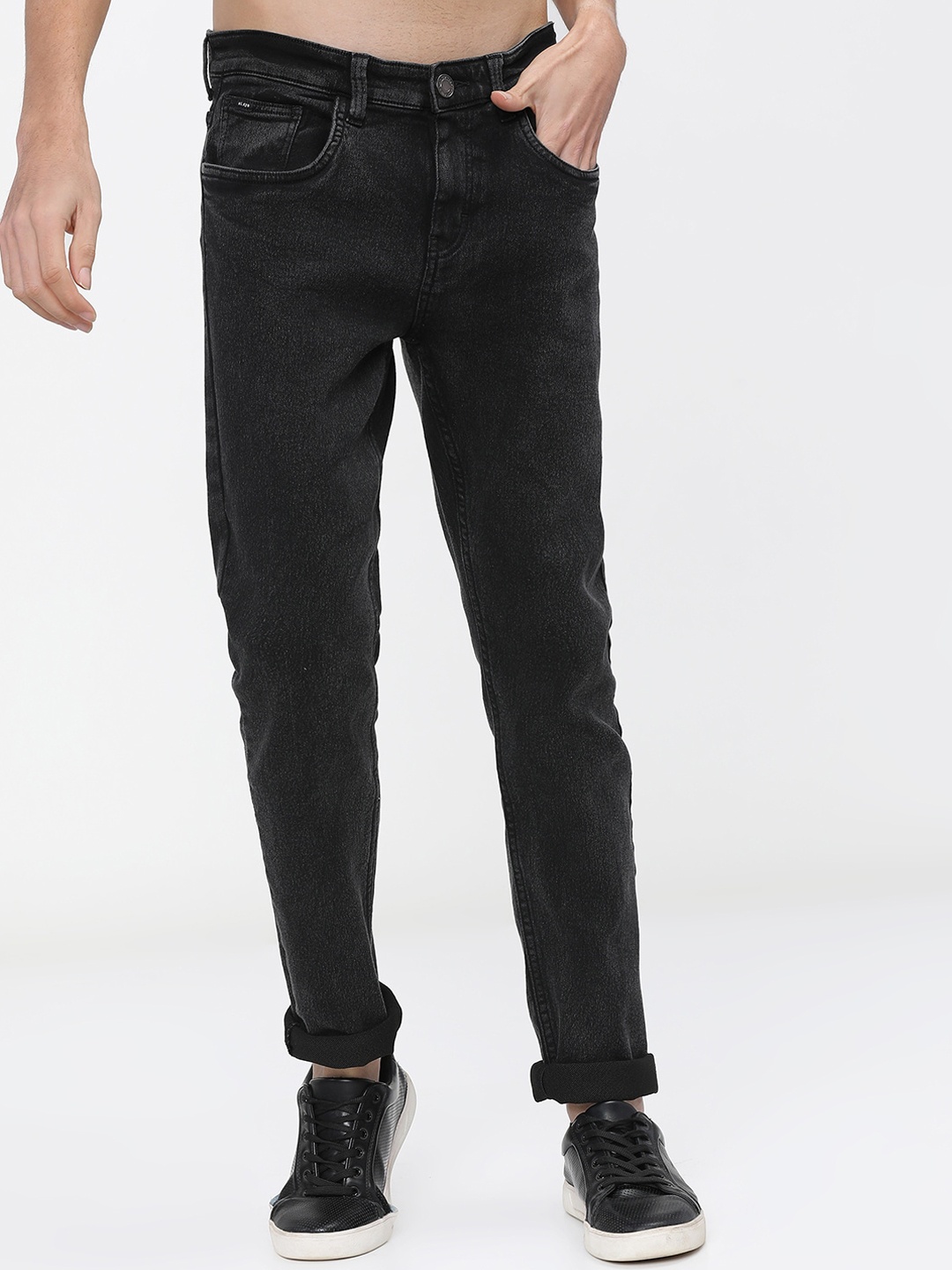 

HIGHLANDER Men Charcoal Slim Fit Stretchable Jeans