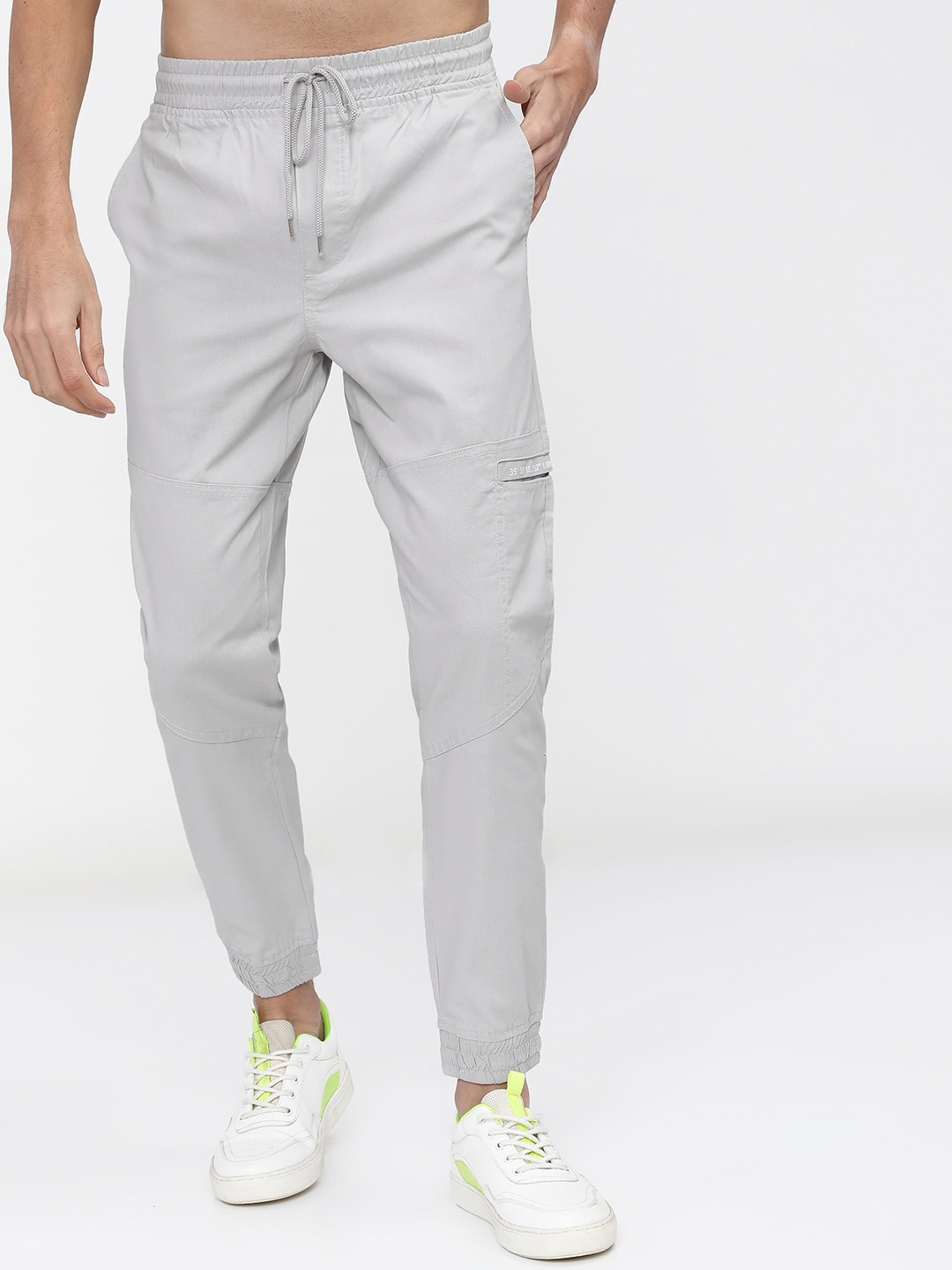 

HIGHLANDER Men Steel Cotton Joggers Trousers