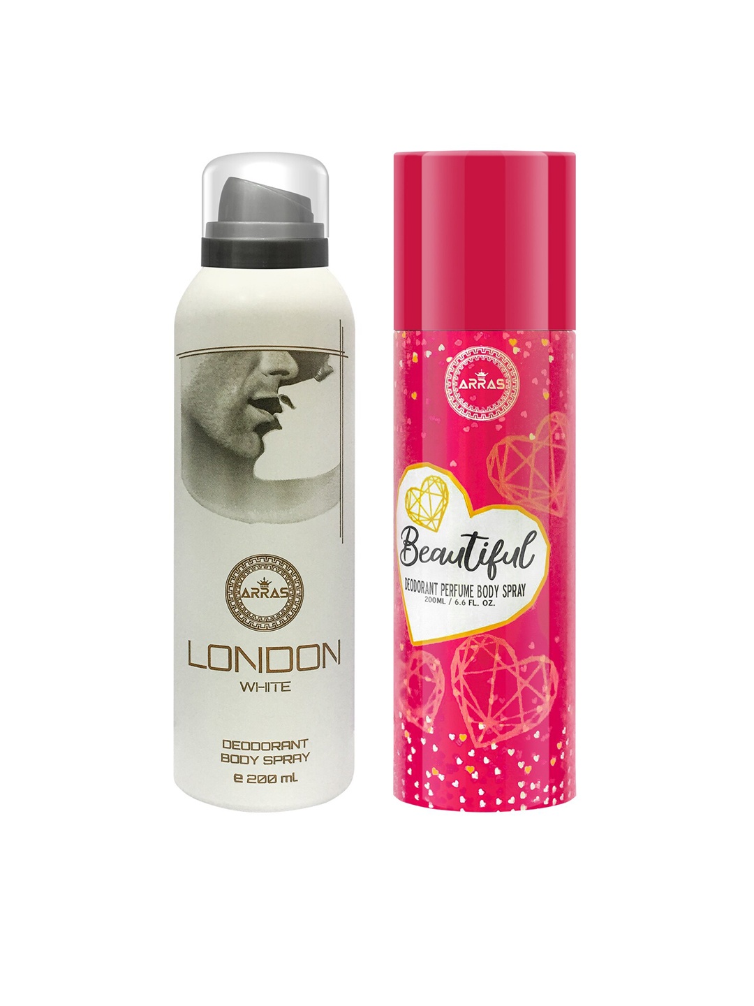 

Arras Set Of 2 London Street & Beautiful Body Spray, White