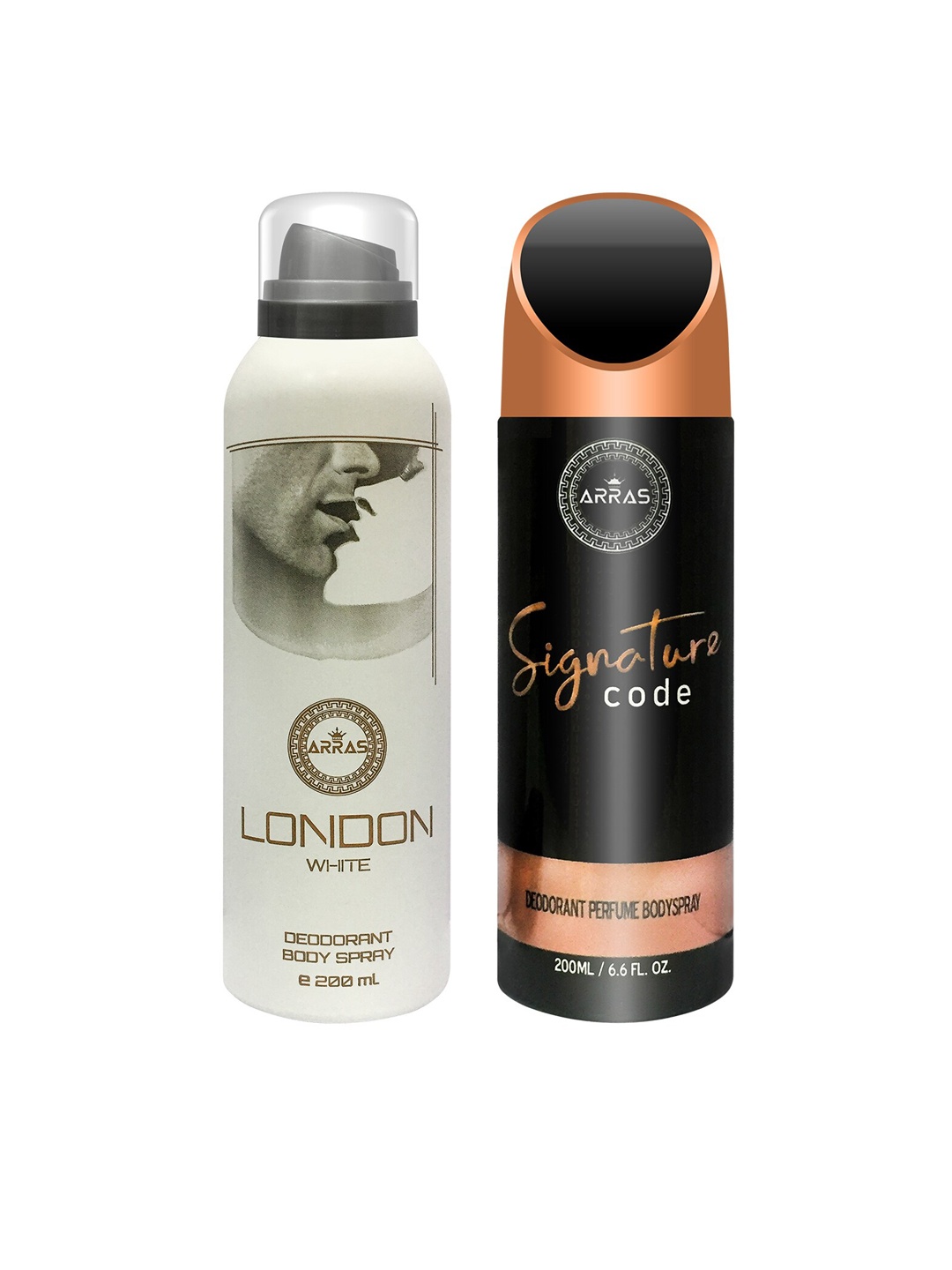 

Arras Set Of 2 London White & Signature Code Deodorant Body Spray - 200ml