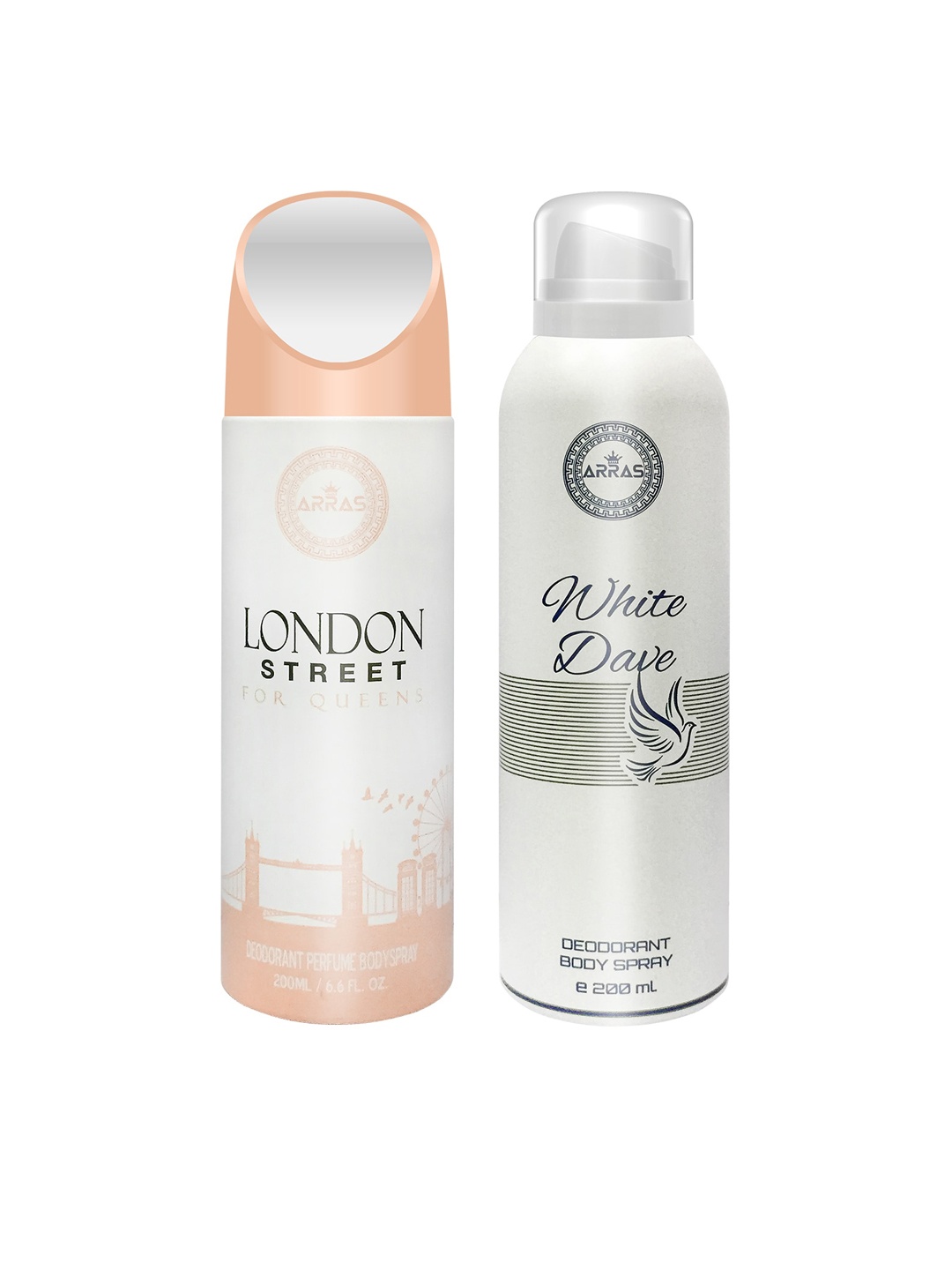 

Arras Set Of 2 London Street & White Dave Deodorant Body Spray - 200ml