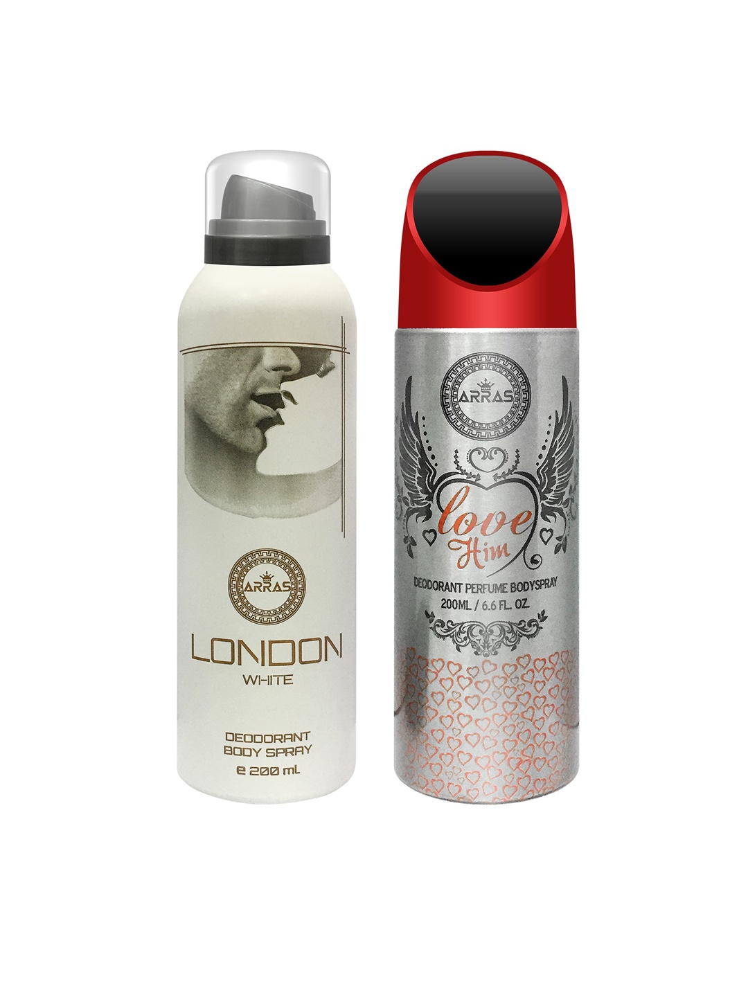 

Arras Set Of 2 London White & Love Him Deodorant Body Spray - 200ml