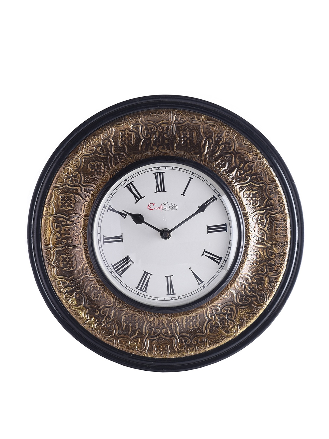 

eCraftIndia White Dial Handcrafted 30 cm Analogue Wall Clock