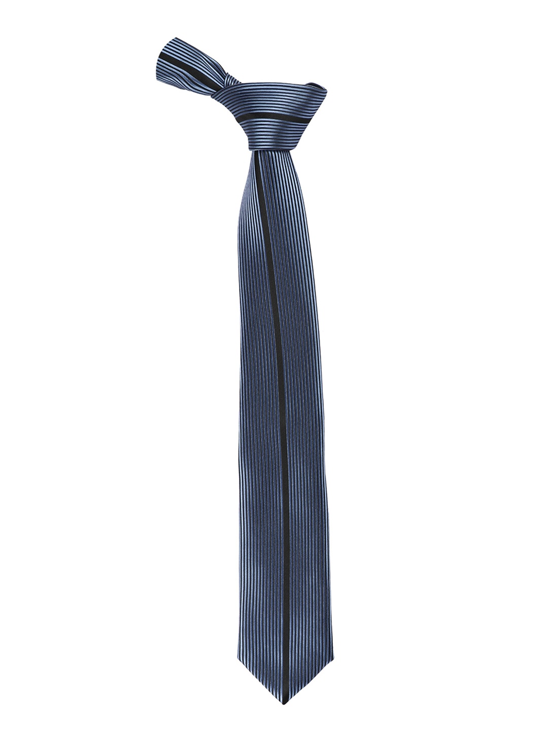 

Alvaro Castagnino Men Blue & Black Woven Design Skinny Tie