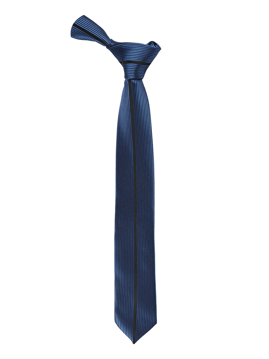 

Alvaro Castagnino Men Blue & Black Woven Design Skinny Tie