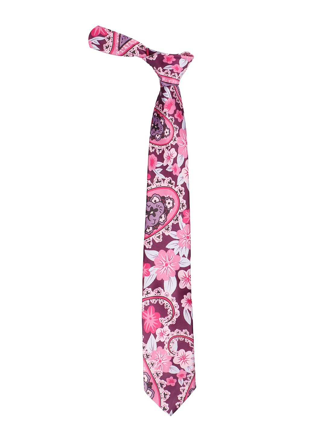 

Alvaro Castagnino Men Pink & Burgundy Printed Skinny Tie