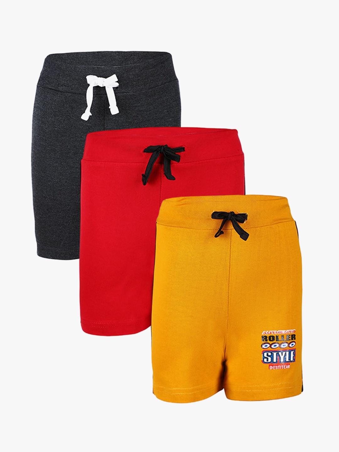 

SAVAGE Boys Pack of 3 Pure Cotton Shorts, Assorted