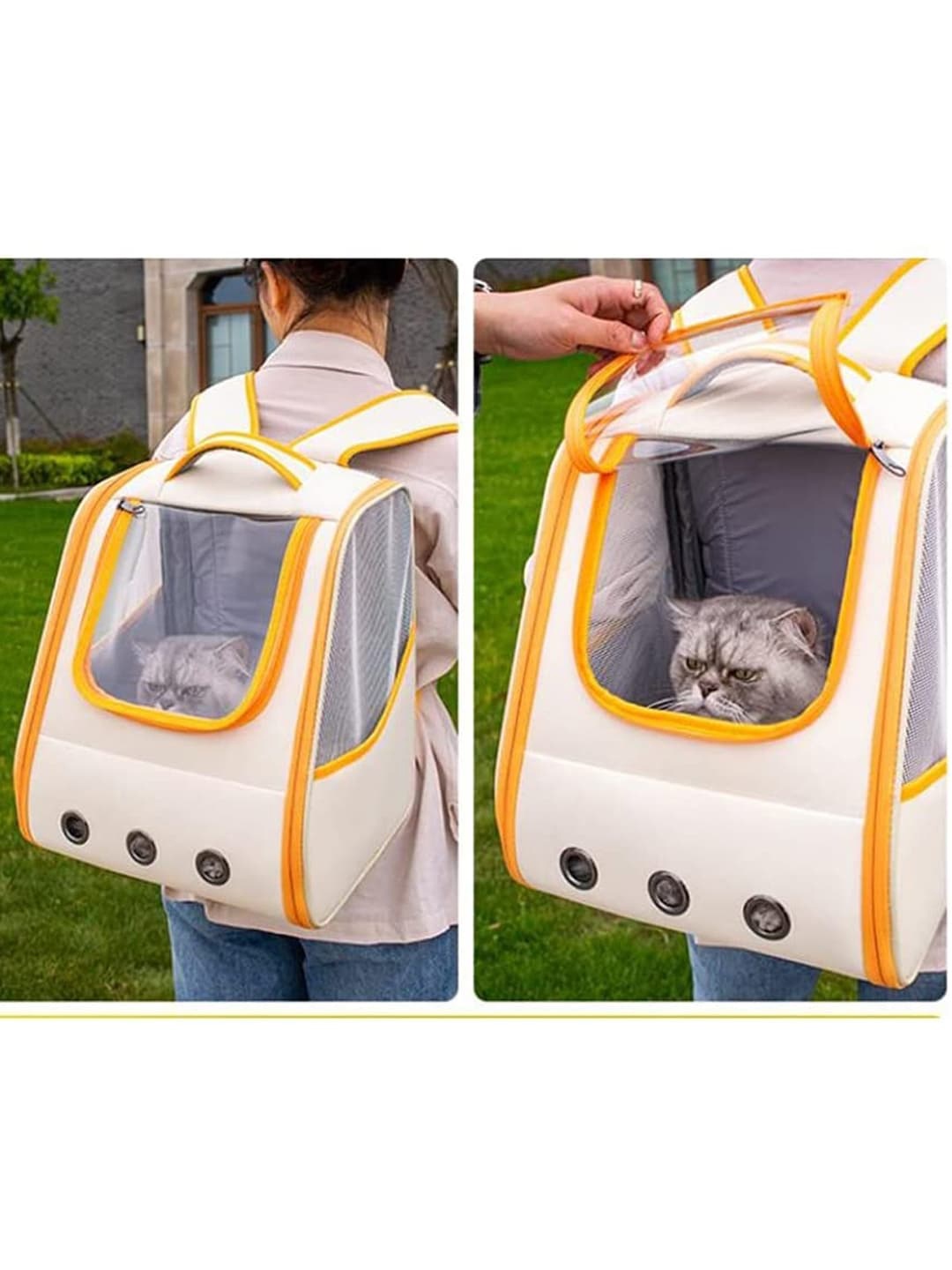 

Emily Pets Beige & Yellow Solid Cat Carrier Bag