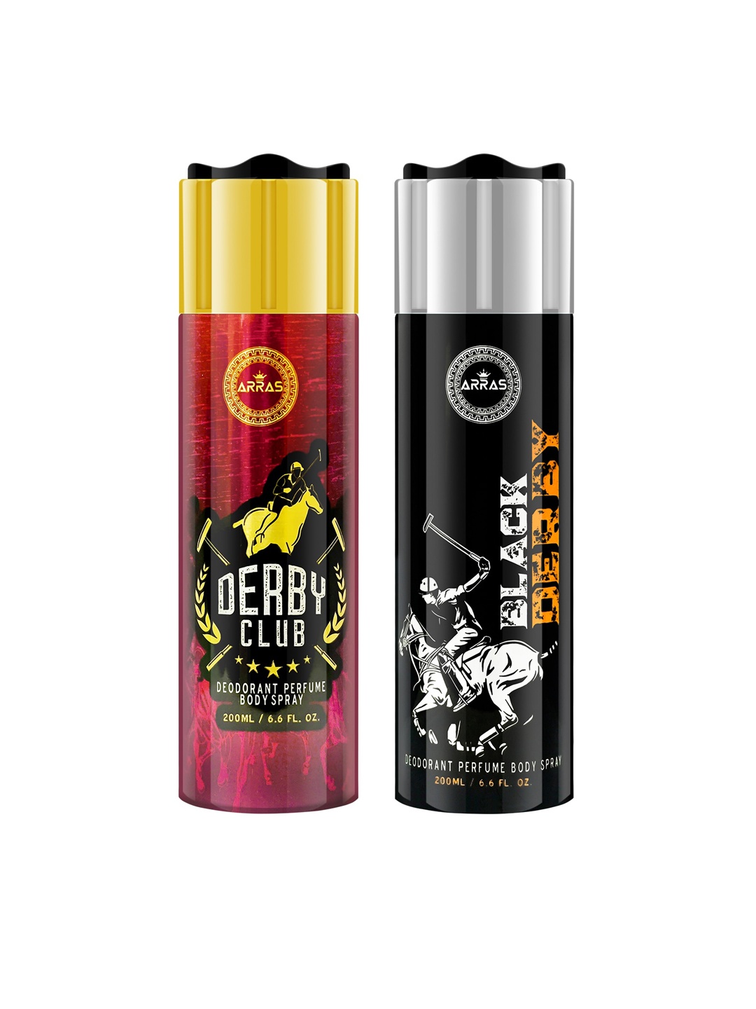 

Arras Set of 2 Derby Club & Derby Black Deodorant Body Spray 200ml Each