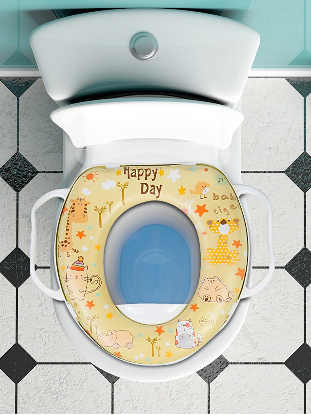 

Baby Moo Kids Printed Potty Seat With Handle, Yellow