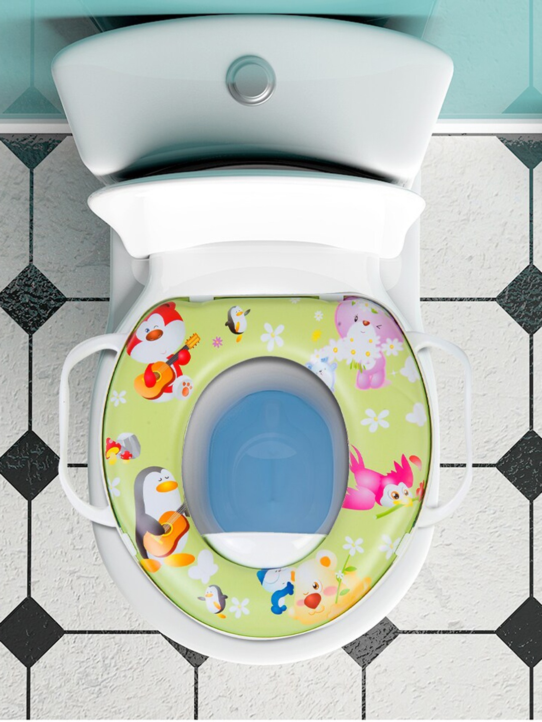 

Baby Moo Kids Printed Potty Seat With Handle, Green