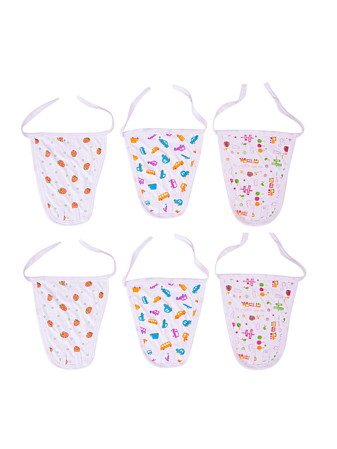 

Baby Moo Infants White Pack of 6 Printed Langot Diapers