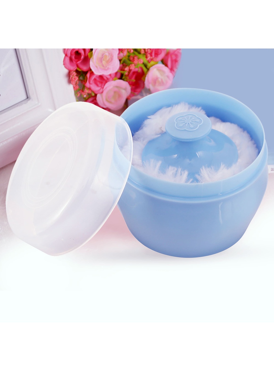 Baby Moo Everyday Essential Kids Powder Puff, Blue